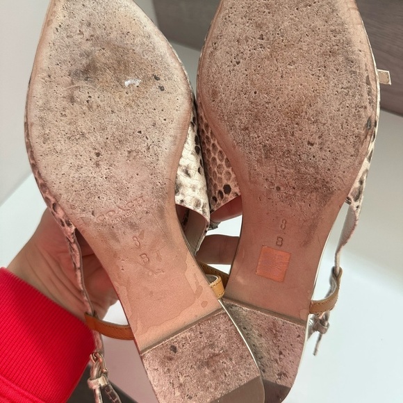 Coach snakeskin sandals size 8B - Picture 5 of 7